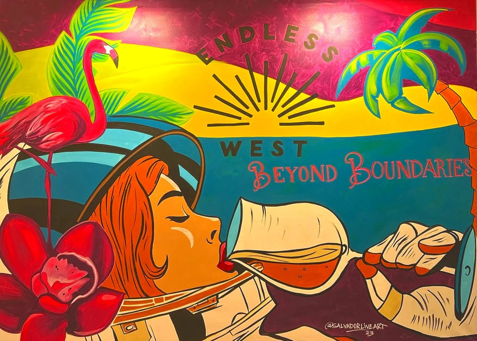 Atmosphere painting for Endless West spirits corporate event 