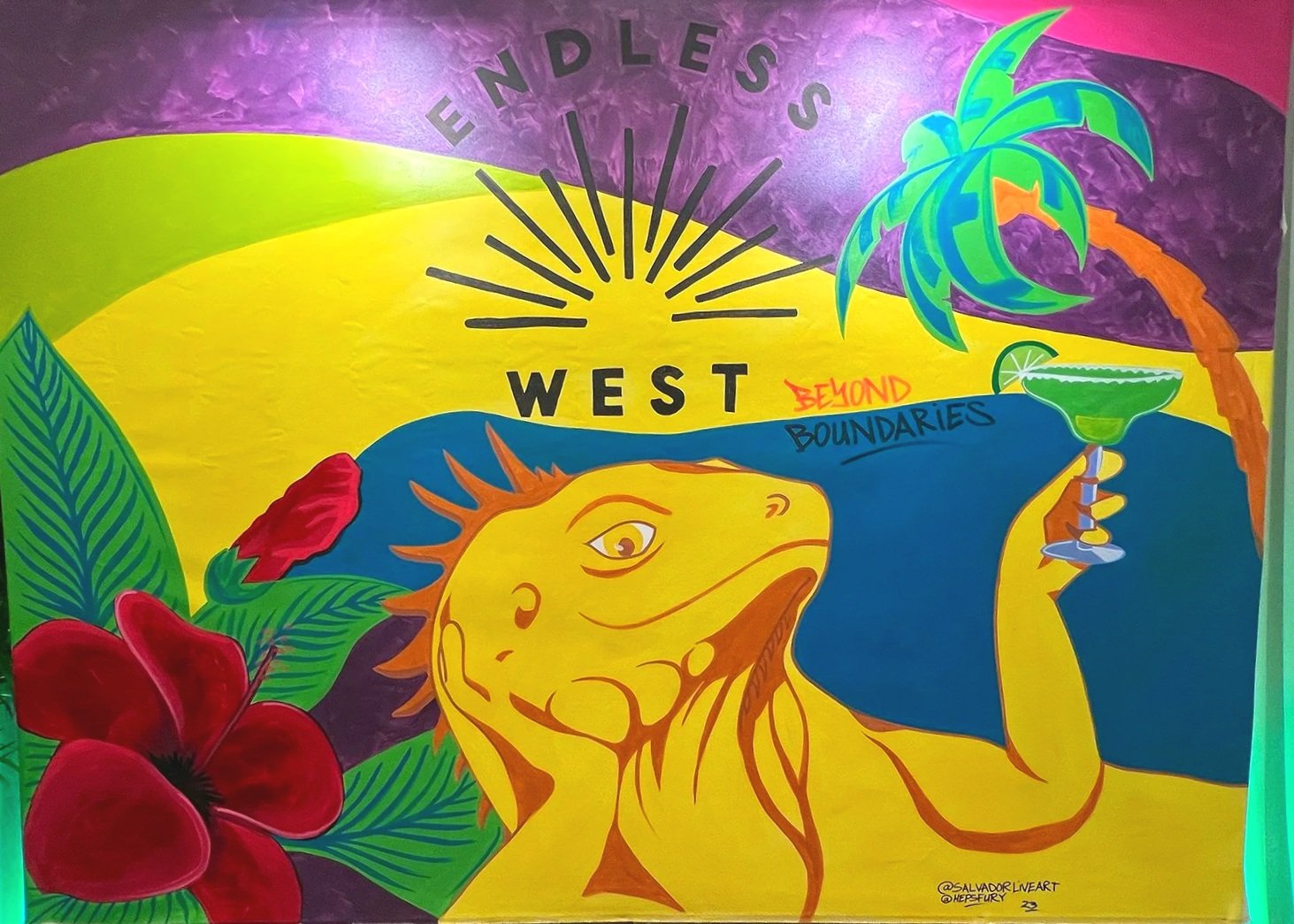 Atmosphere painting for Endless West spirits corporate event 