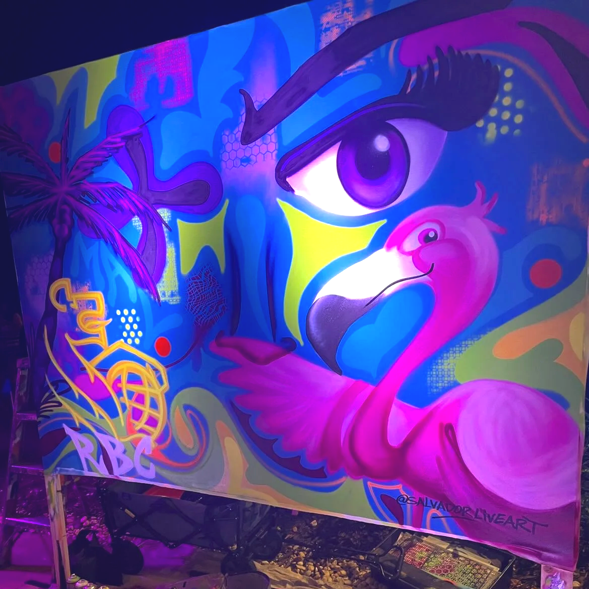 Live graffiti wall for the Ritz Carlton 