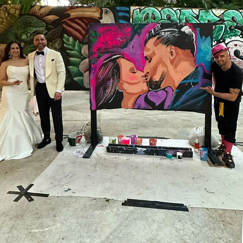 Wedding paint show for the newly weds 