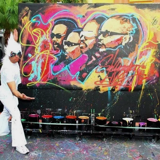 Speed paint show for the Earth Wind and Fire concert at the Hard Rock 