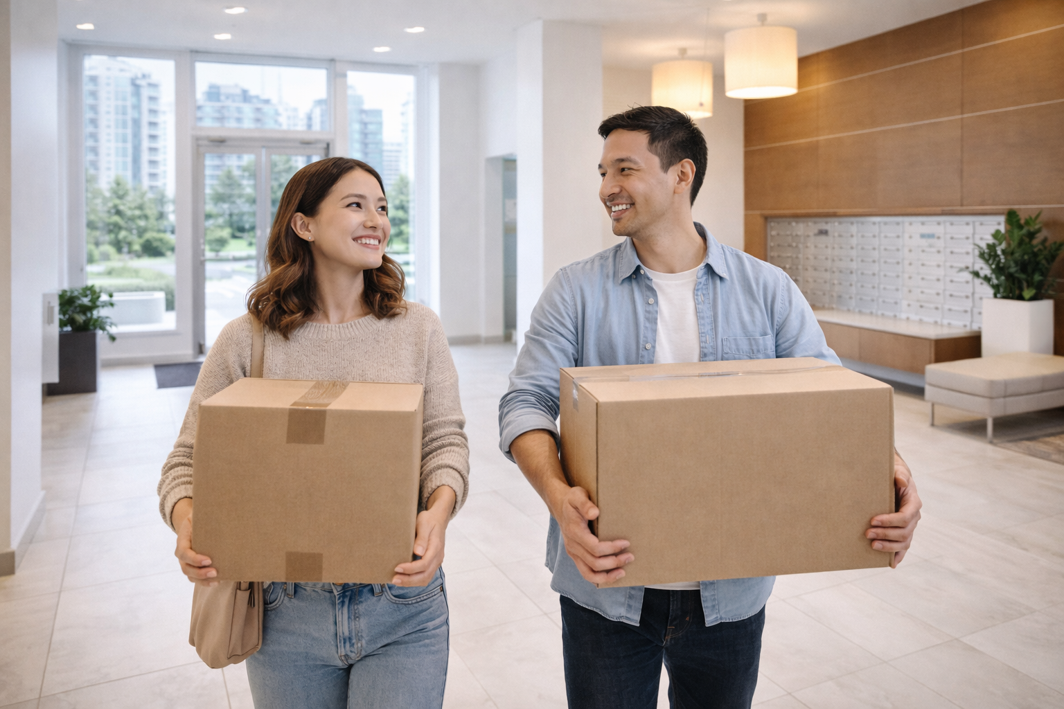 Tenants moving into Metro Vancouver rental property