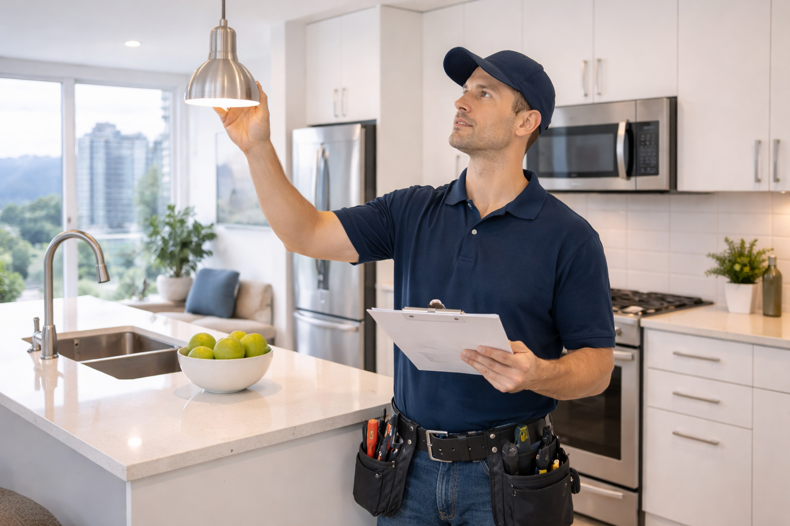 Maintenance inspection inside Metro Vancouver rental property