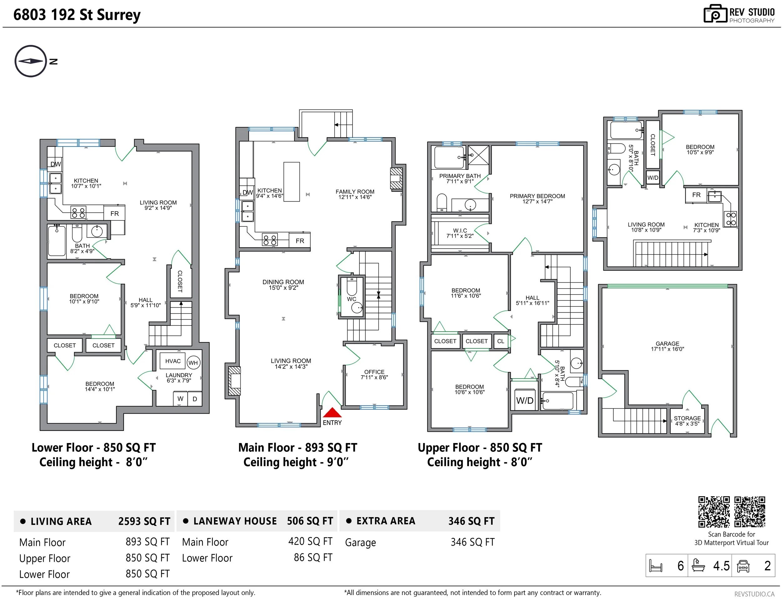 6803 192 St, Surrey Floor Plan