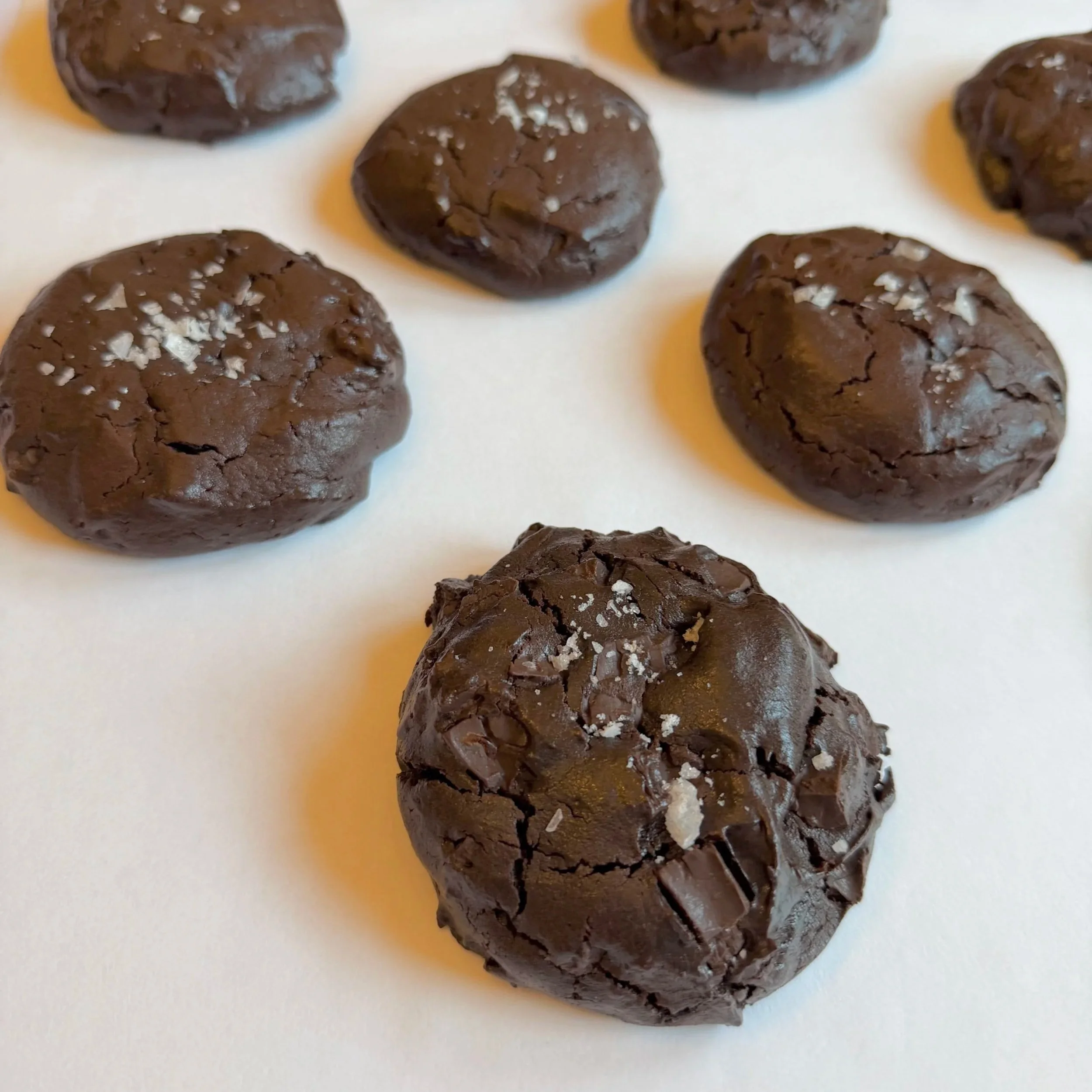 Tahini Brownie Cookies for the Chocolate Fiends 