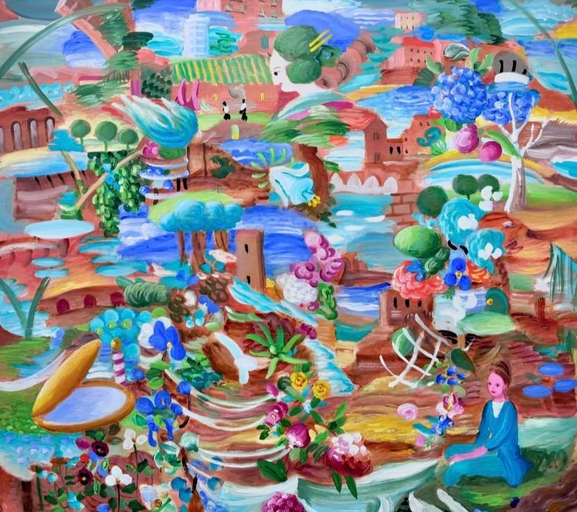 pleasant land, polimero sintetico su tela, 150x170, 2011.jfif