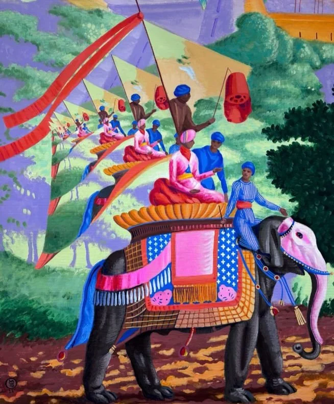 dangerous flag, polimero sintetico su tela, 120x100, 2019.jfif