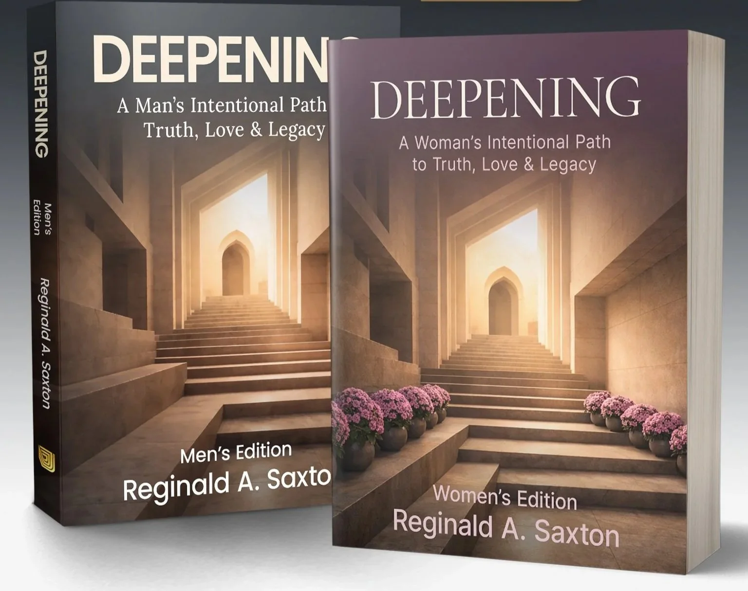 Paired images of Deepening Workbooks. Men's and Women's Edition