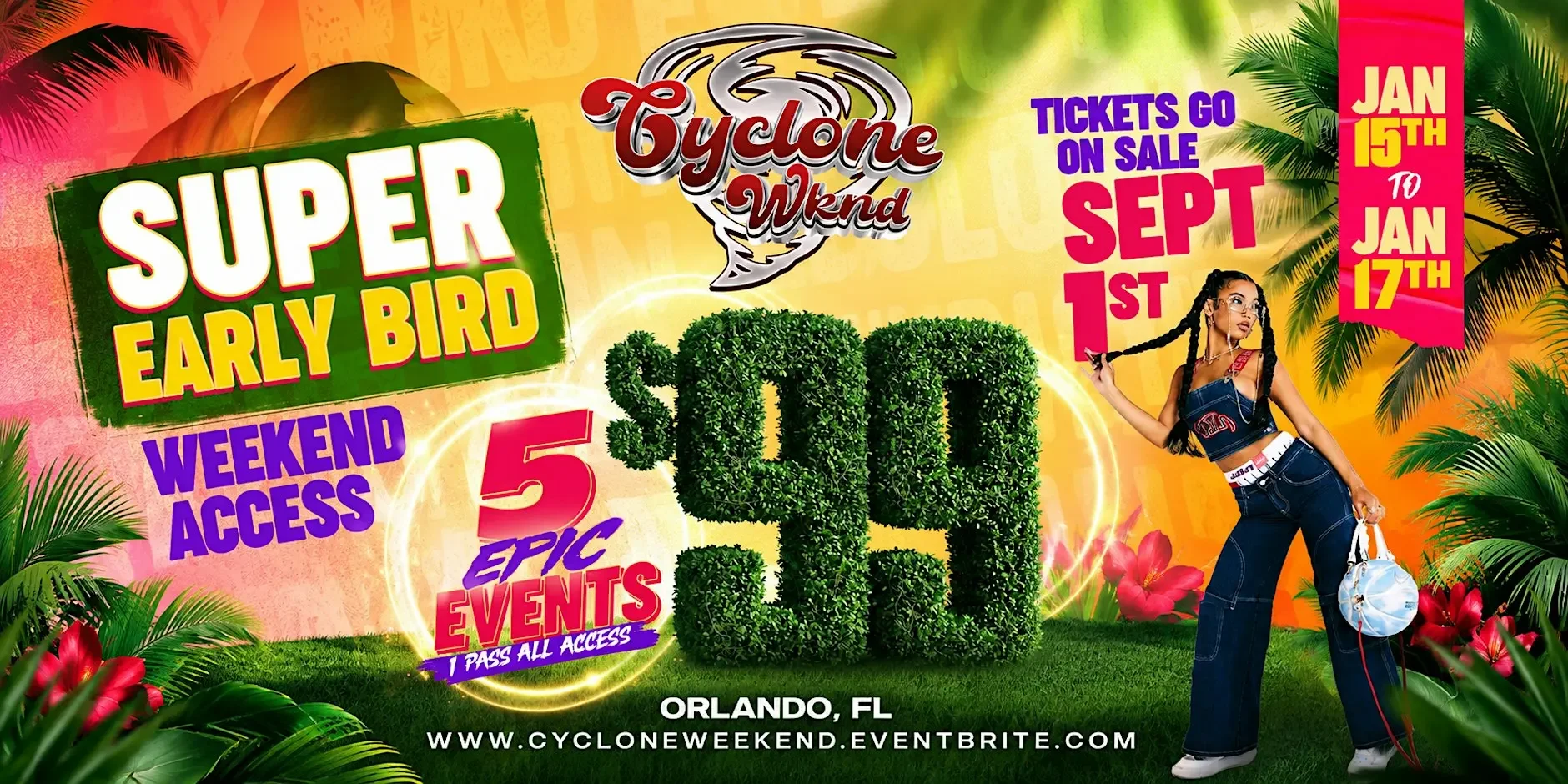 Cyclone Weekend Combo Ticket (5 Events)