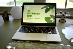 Guide on laptop