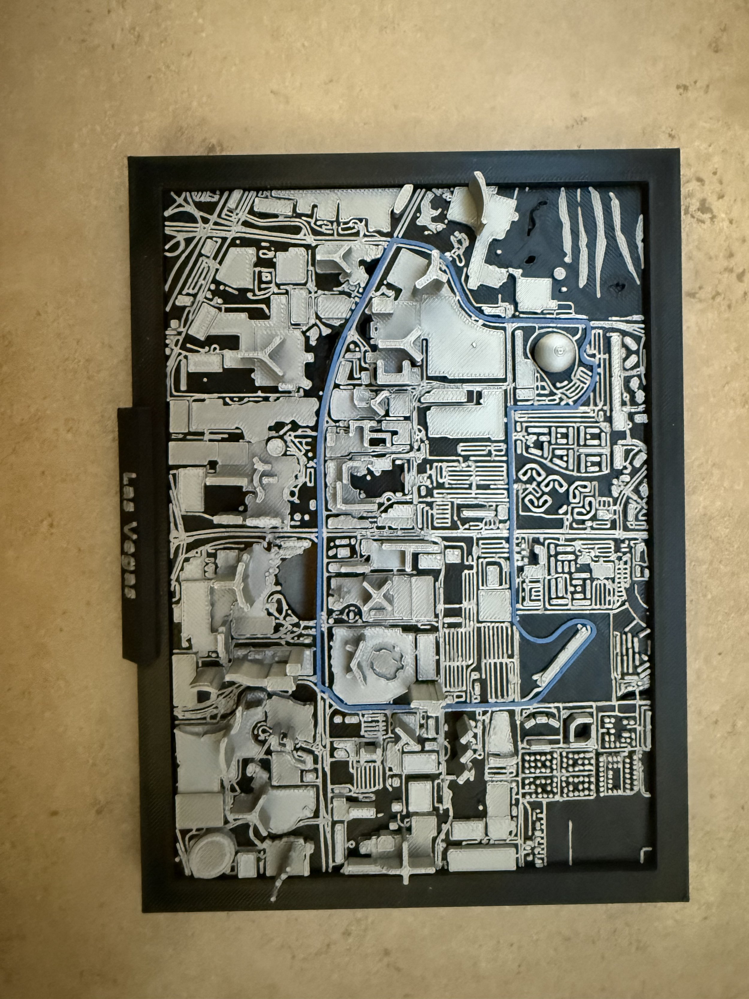 3D-Printed Las Vegas F1 Track Model