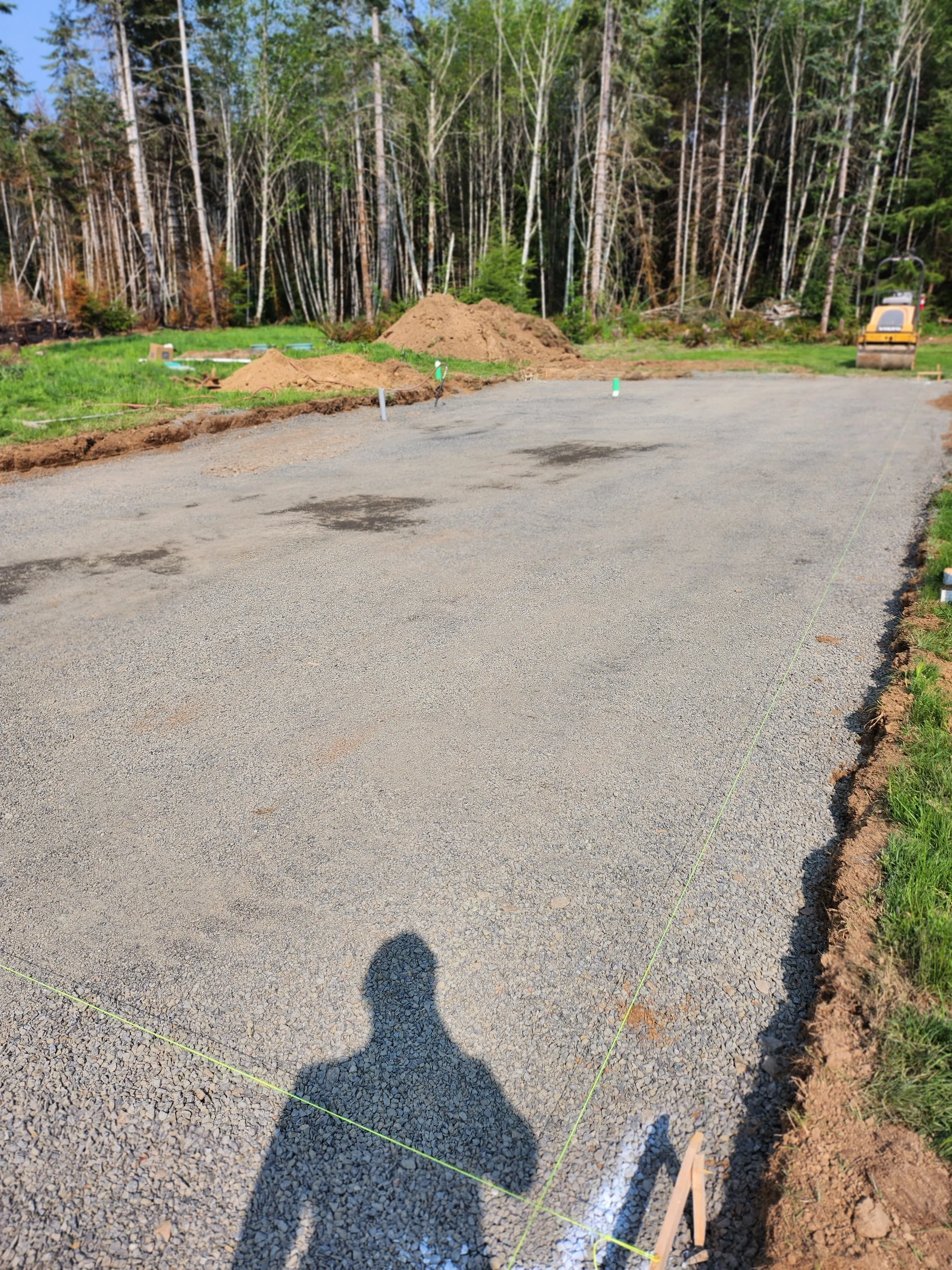 Preparing a manufactured home pad with utilities stbbed