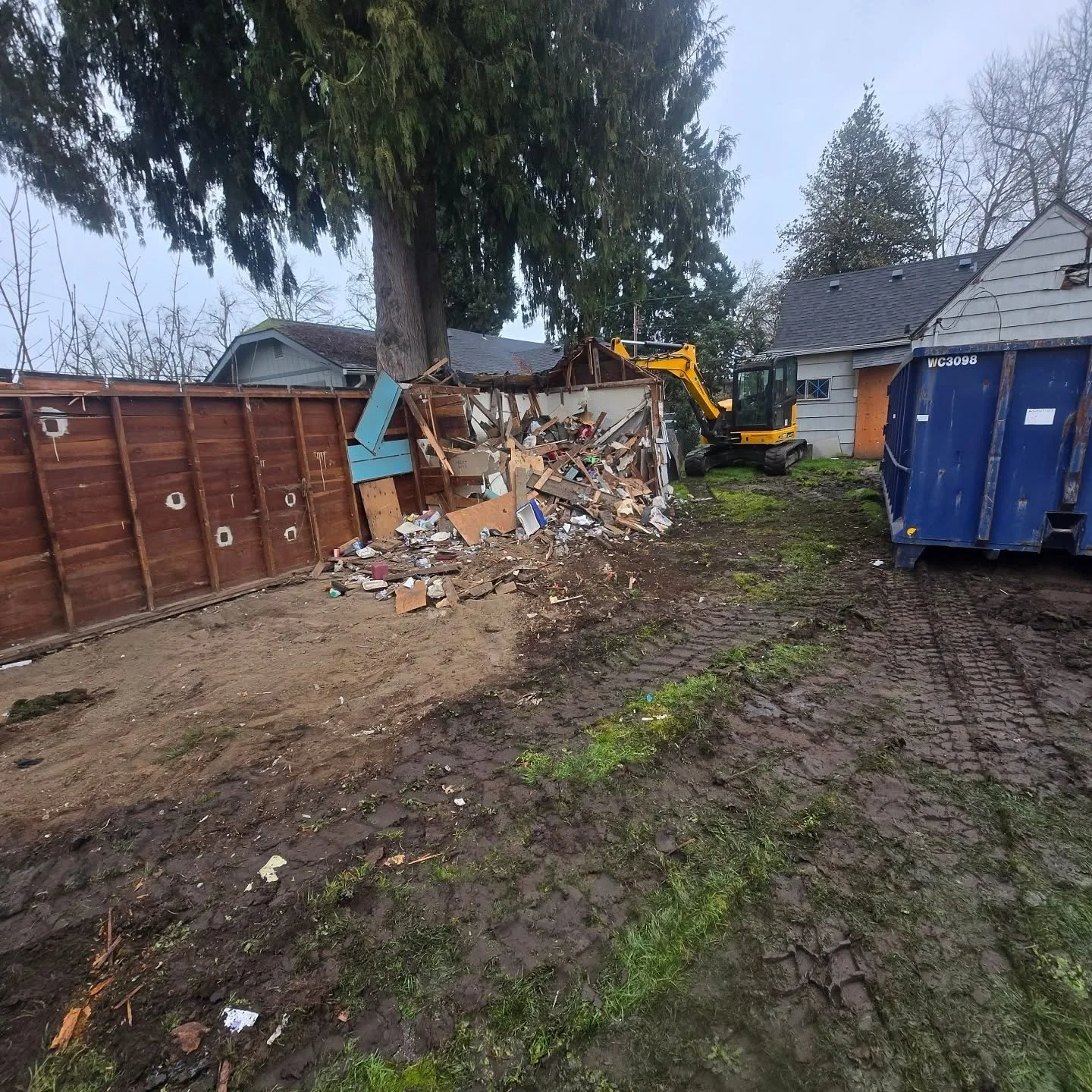 Removing the old so you can build new. #sitepreparation