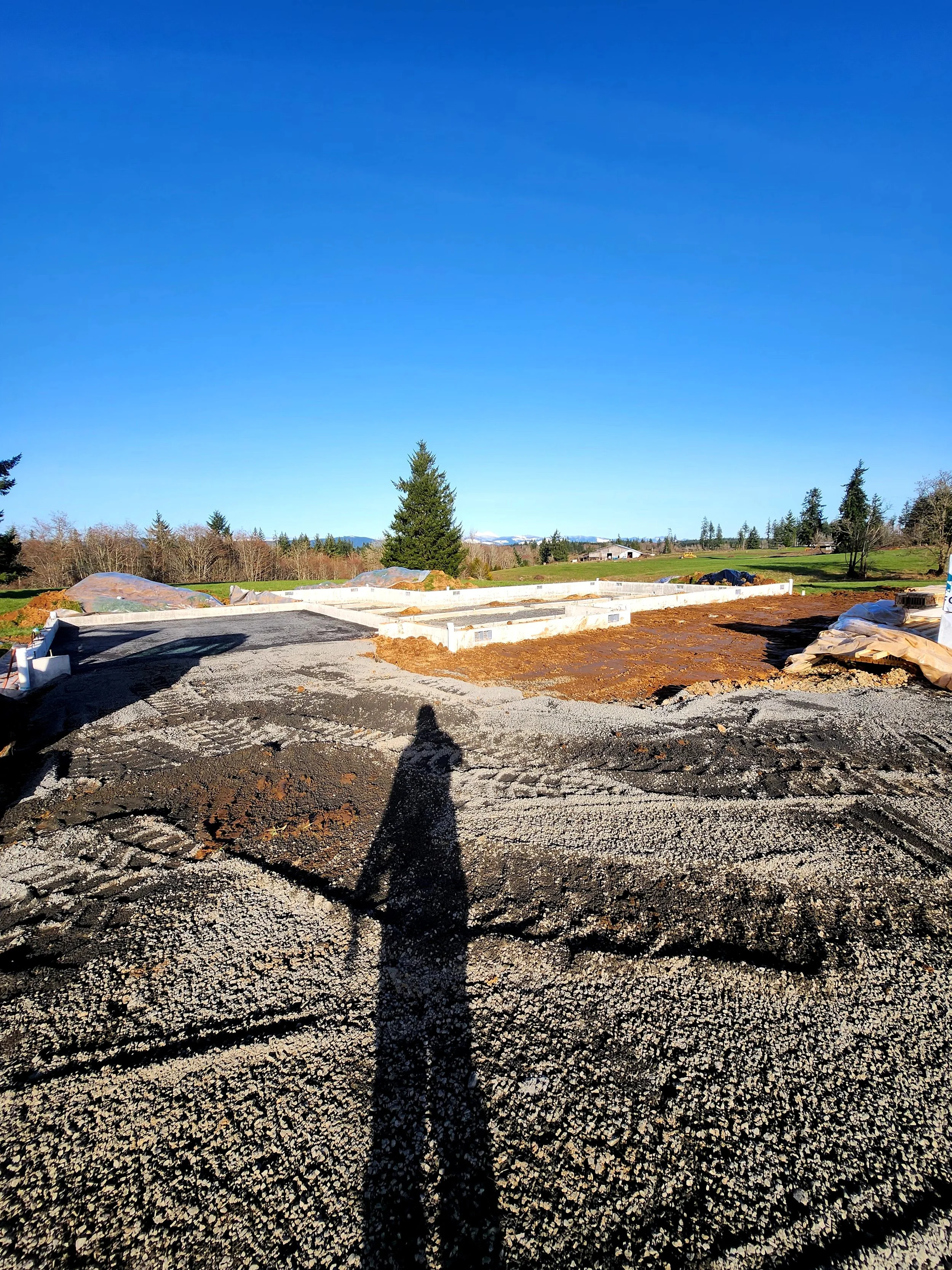 foundation backfilled & compacted garage prepped for concrete Chehalis WA