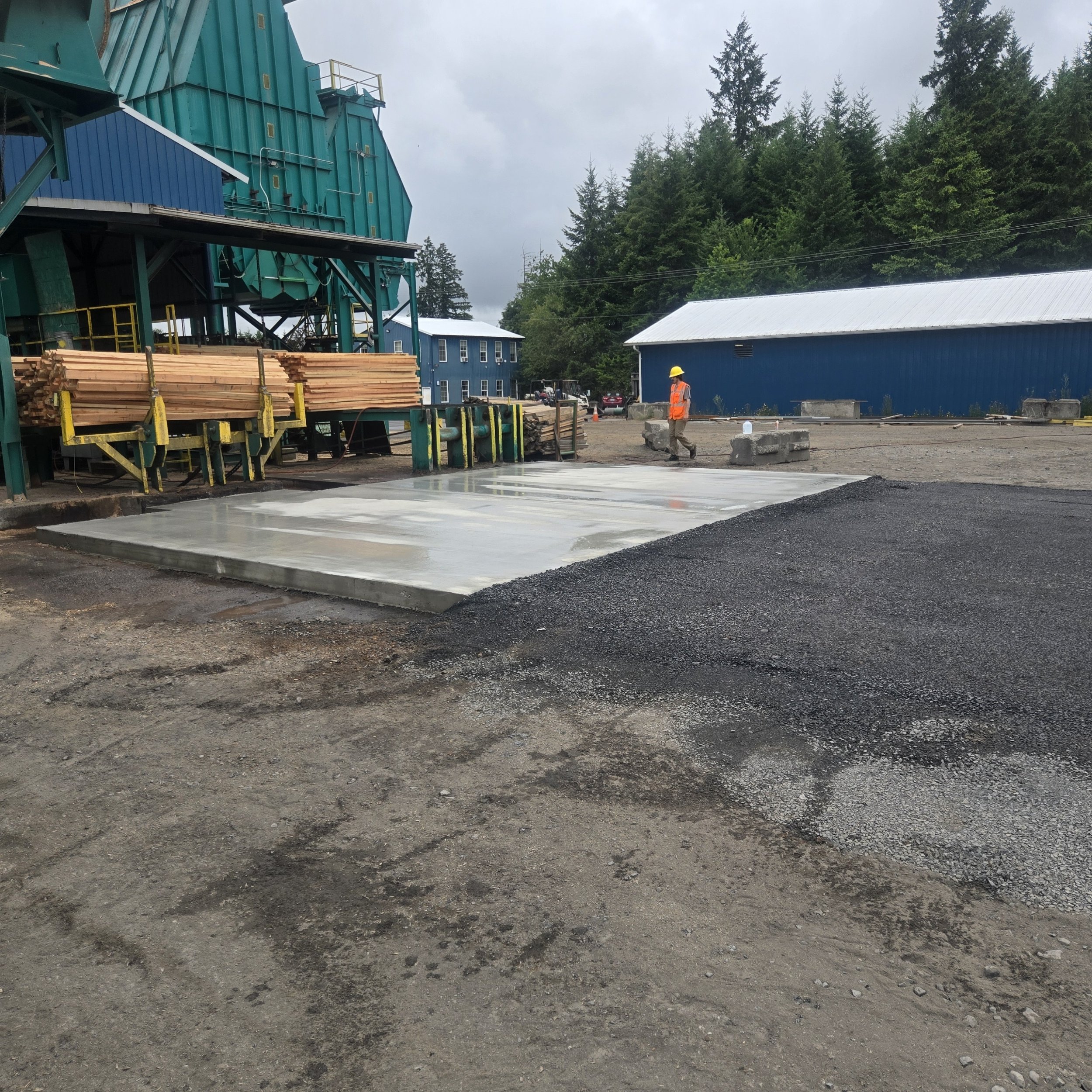 completed commercial 8 inch thick 8000 psi backfilled Winlock WA