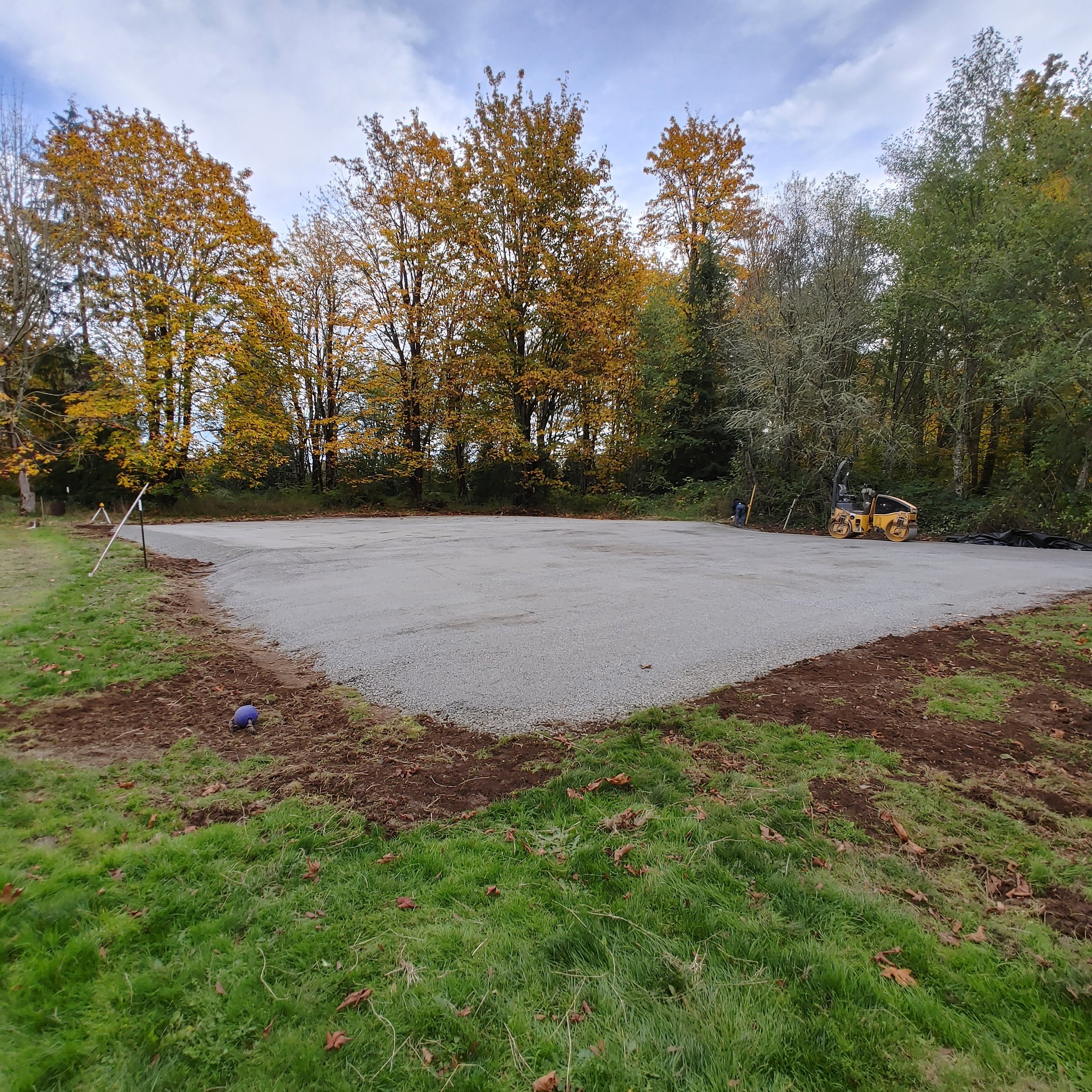 Finished graded lot: finish grading and compacting completed homesite Toledo, WA