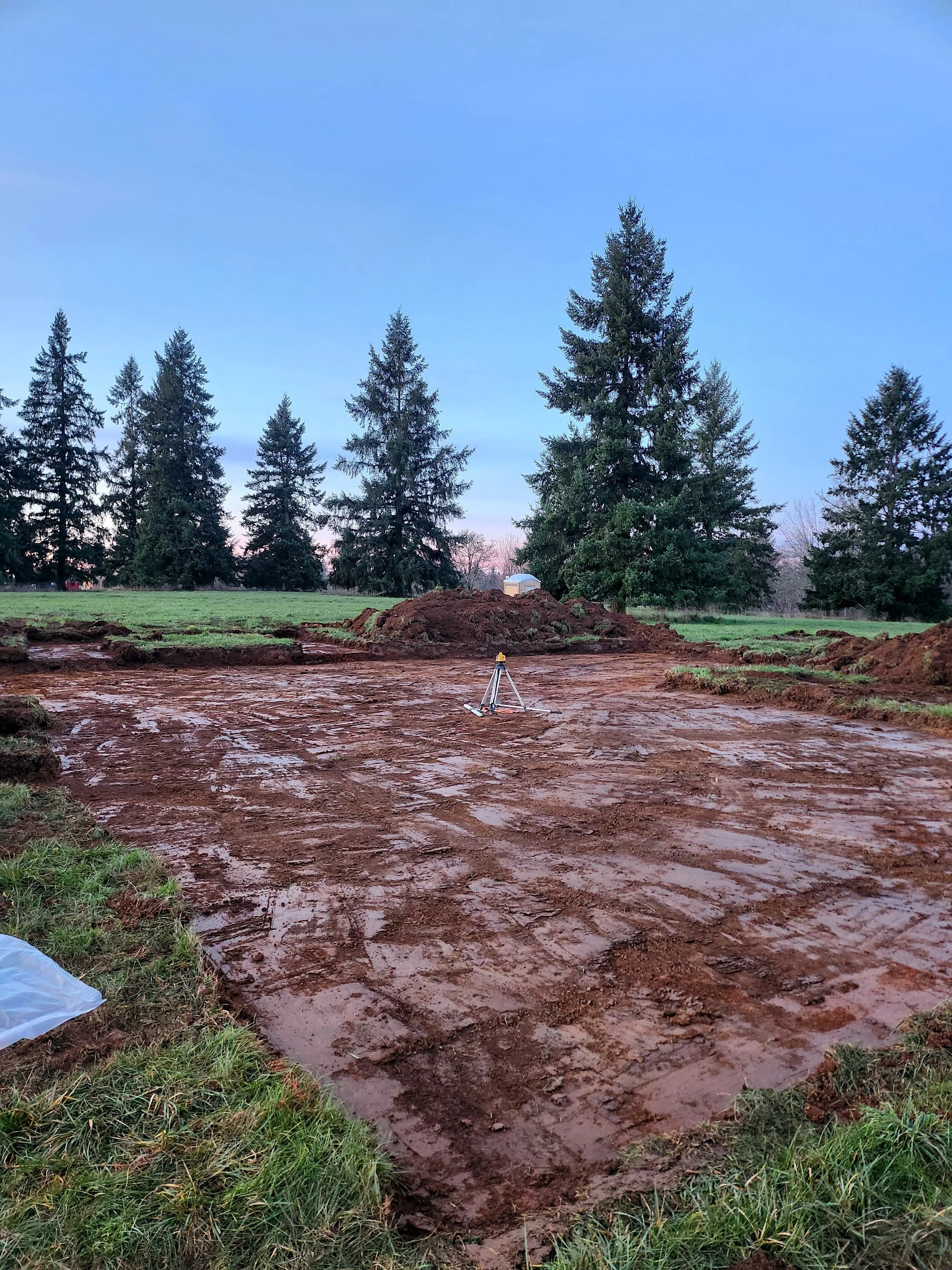 winter foundation excavation Chehalis WA