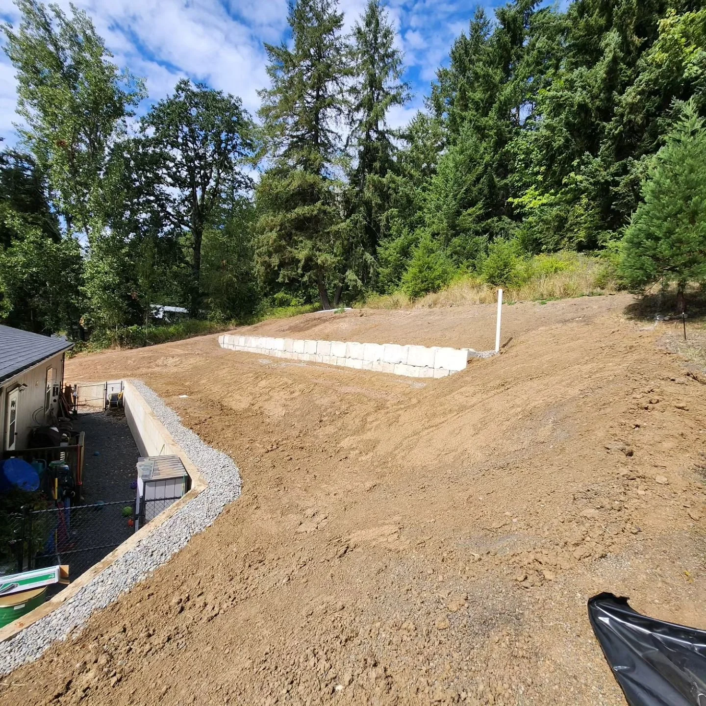 Mitigation, grading, retaining wall, compaction, cut & fill