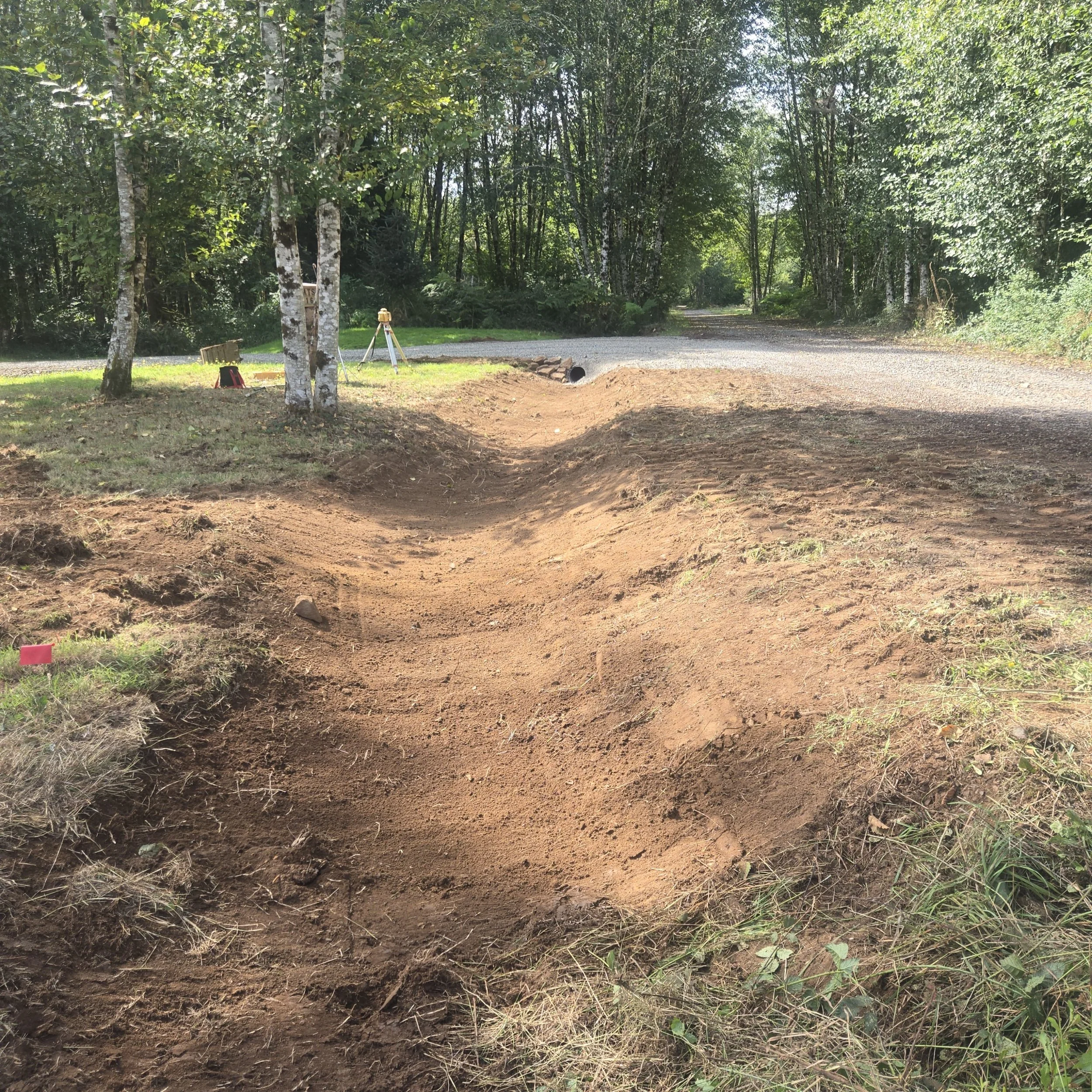 culvert and drainage ditch installed on Cowlitz County WA