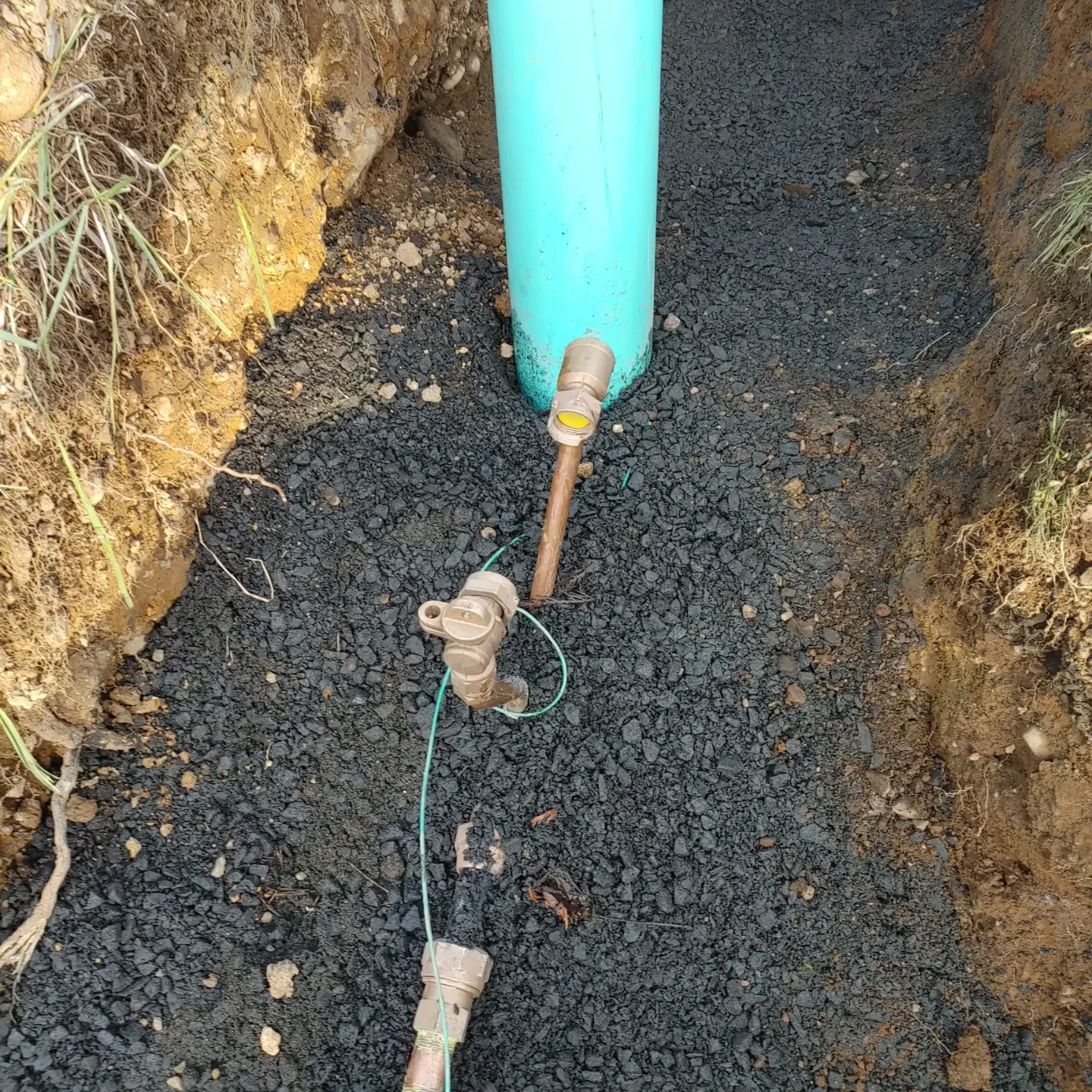 water service installed from existing water service