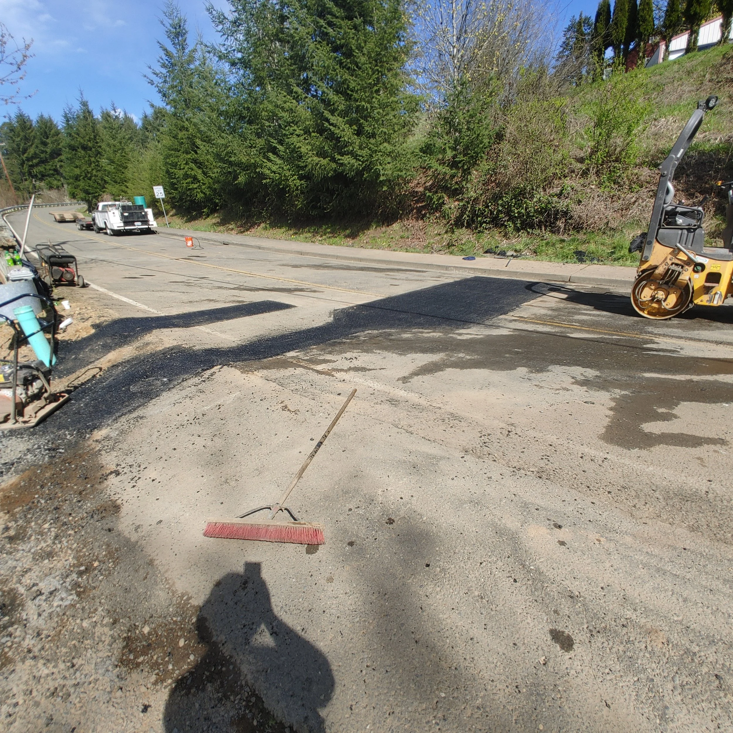 Trench restoration from water and sewer connection