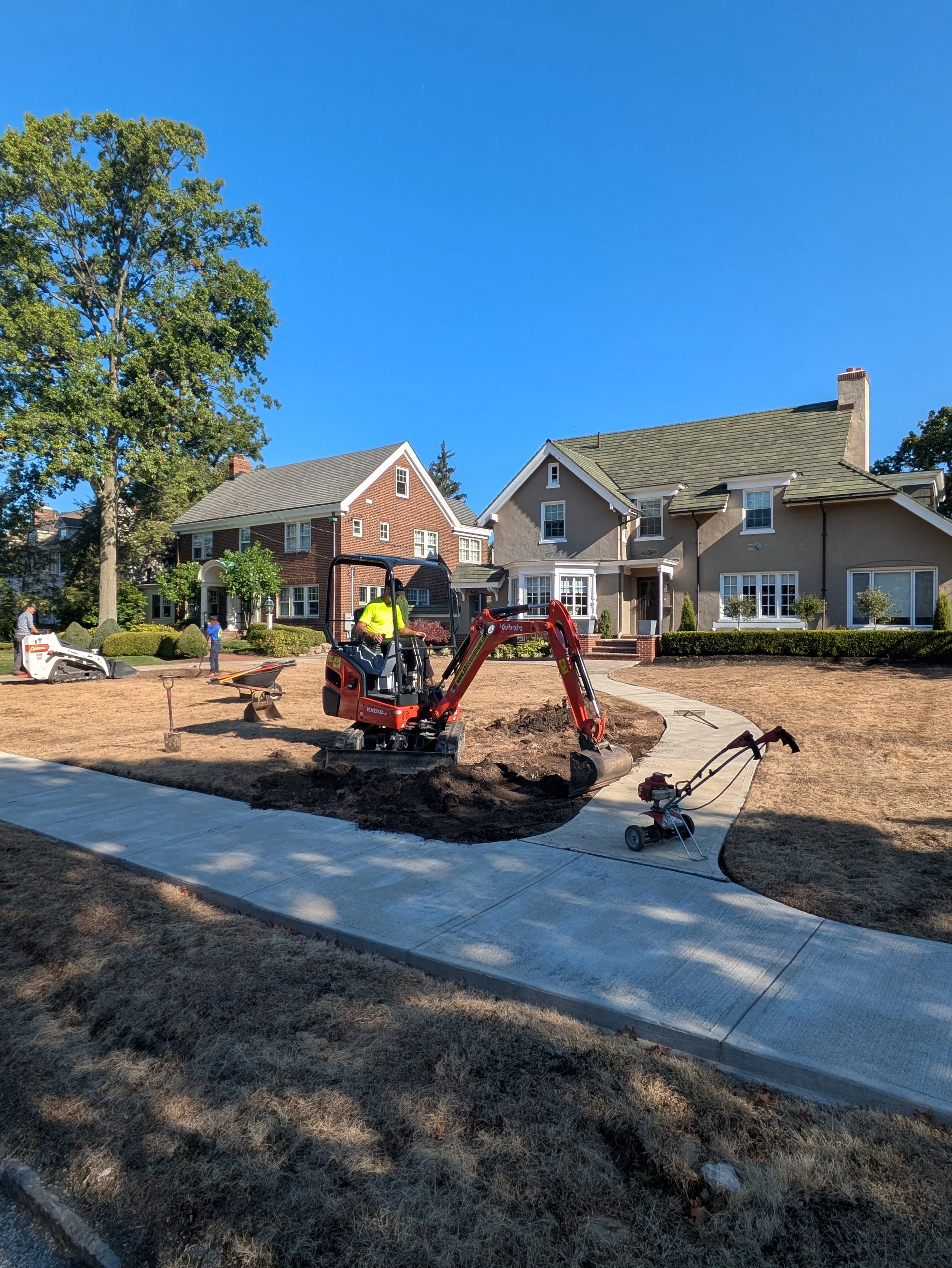 Lawn renovation and re-seeding