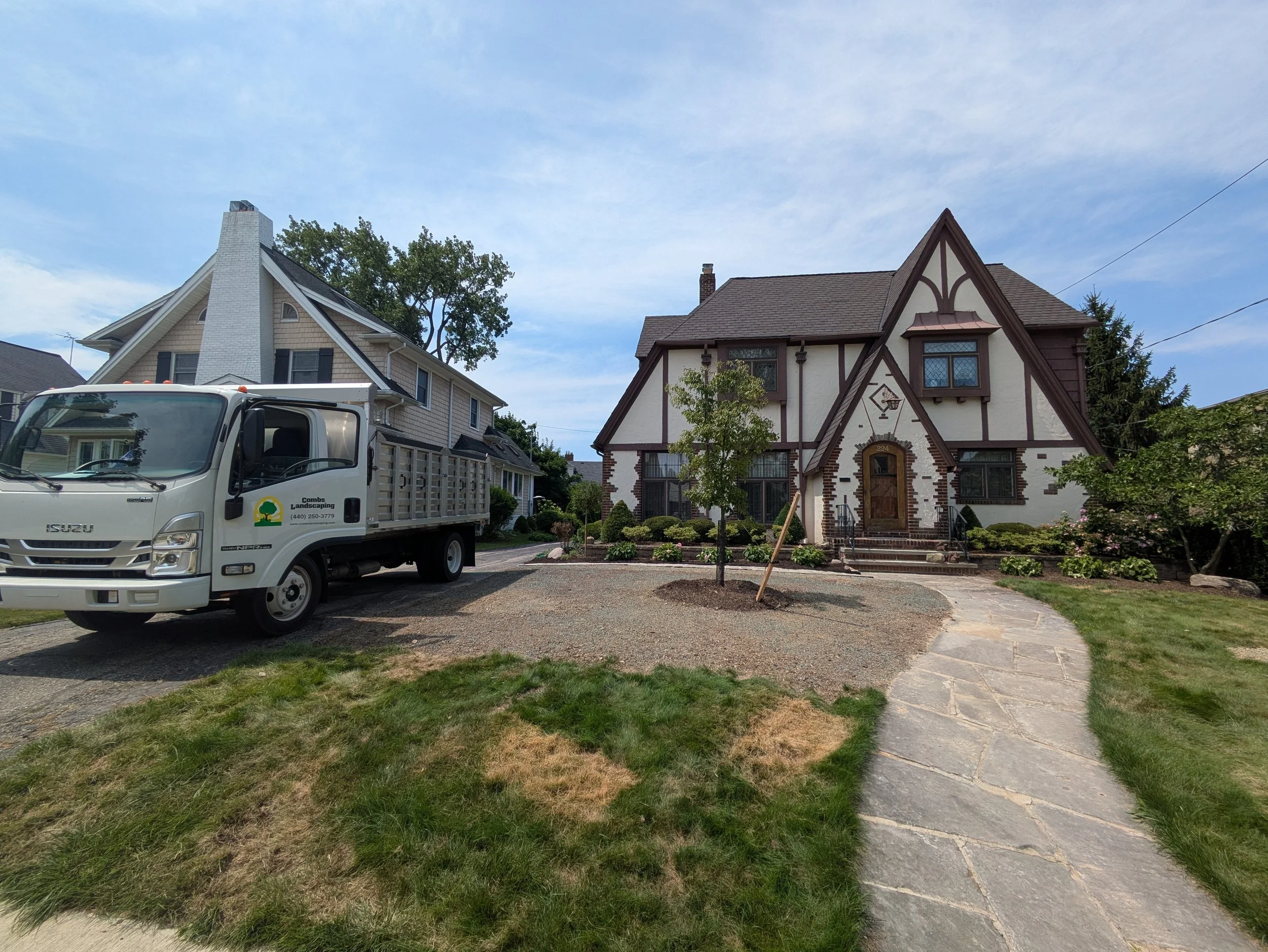 New landscape and lawn renovation