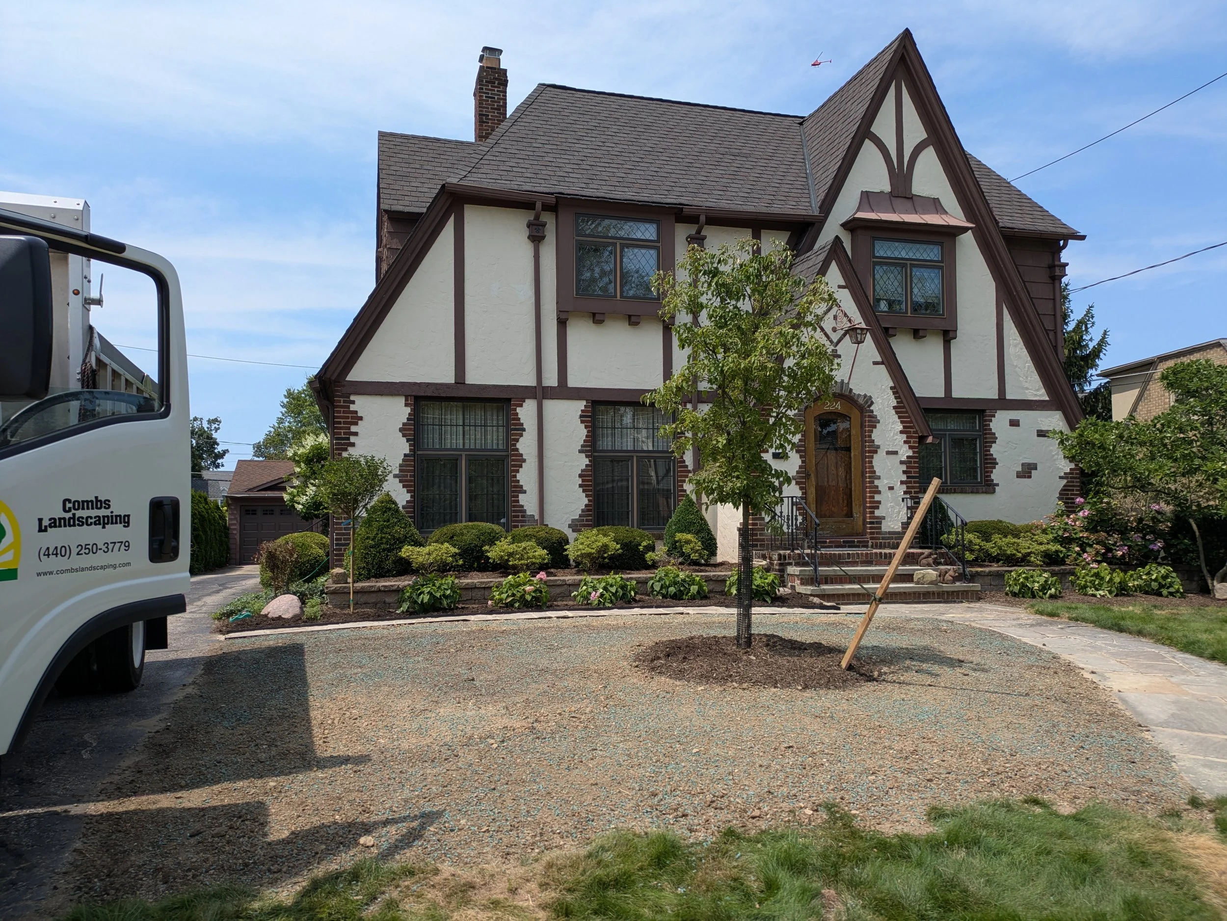 New landscape and lawn renovation