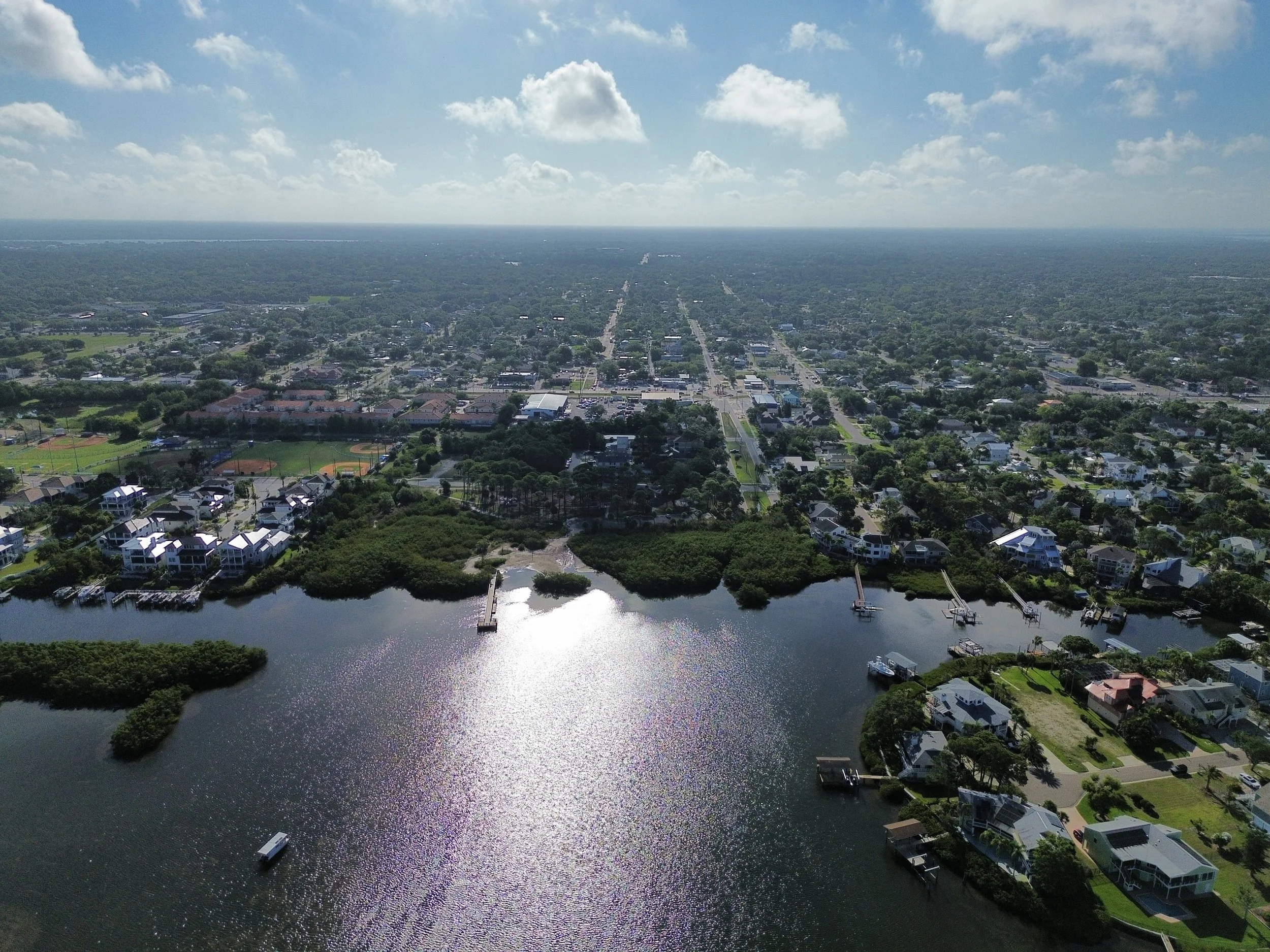 Aerial photo of Homeworks design Build Inspect Palm Harbor FL service area.