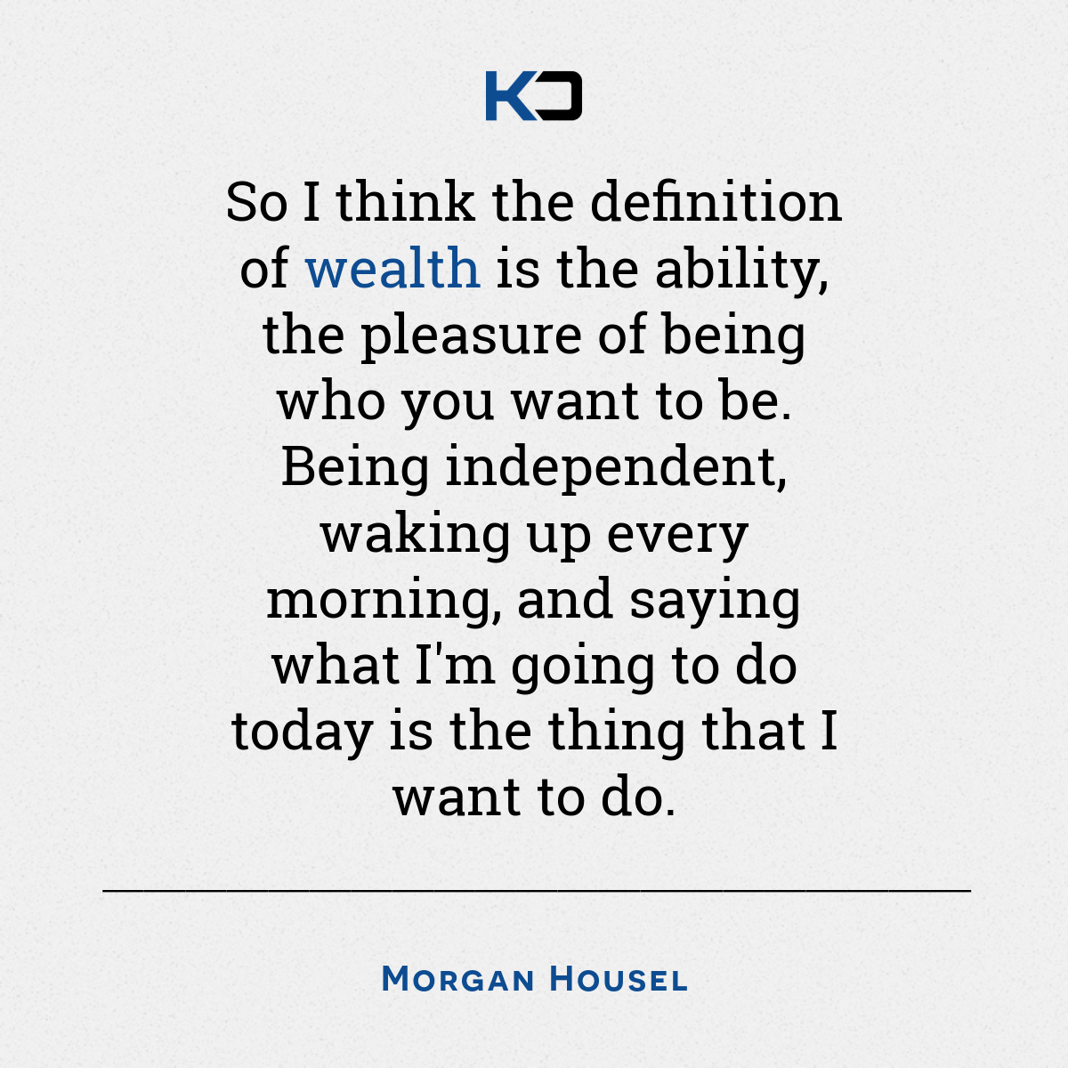 The Definition of Wealth