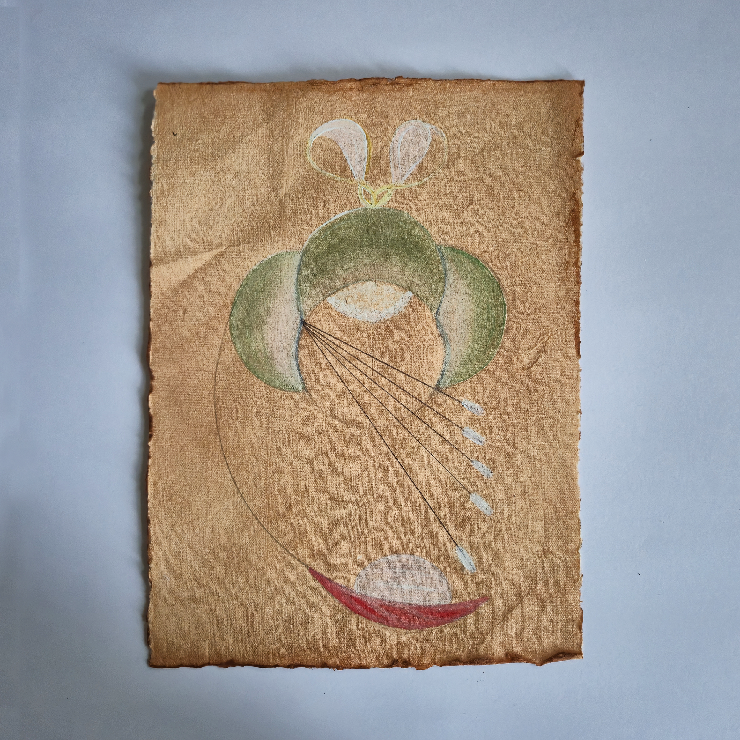 ABSTRACT ON PAPER, GREEN |
21,5 x 30 cm |
mixed media auf handgeschöpften Papier,
2025