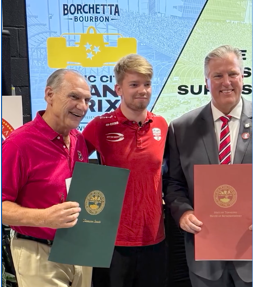 Israeli race car driver, Robert Shwartzmann recognized by the Tennessee Israel Caucus