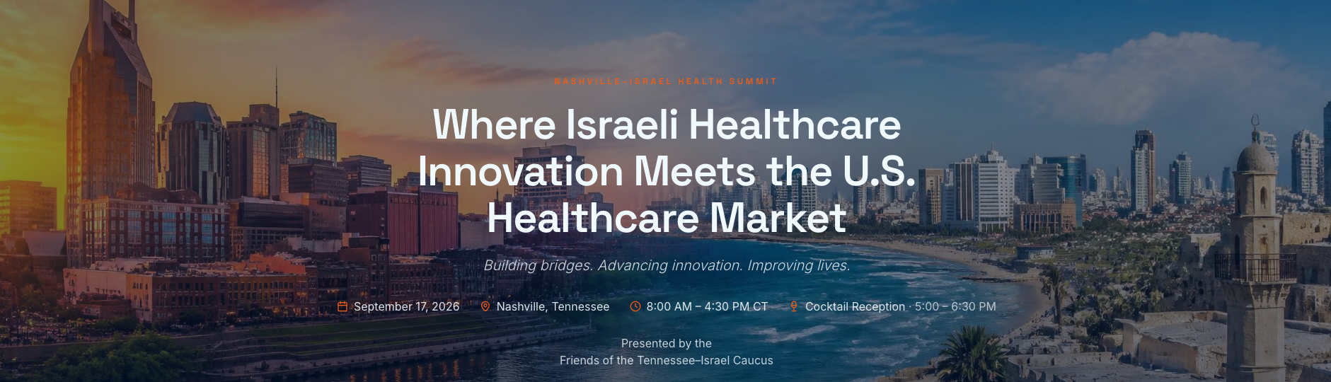 FTIC Hosting the Inaugural Nashville-Israel Health Summit on September 17, 2026 