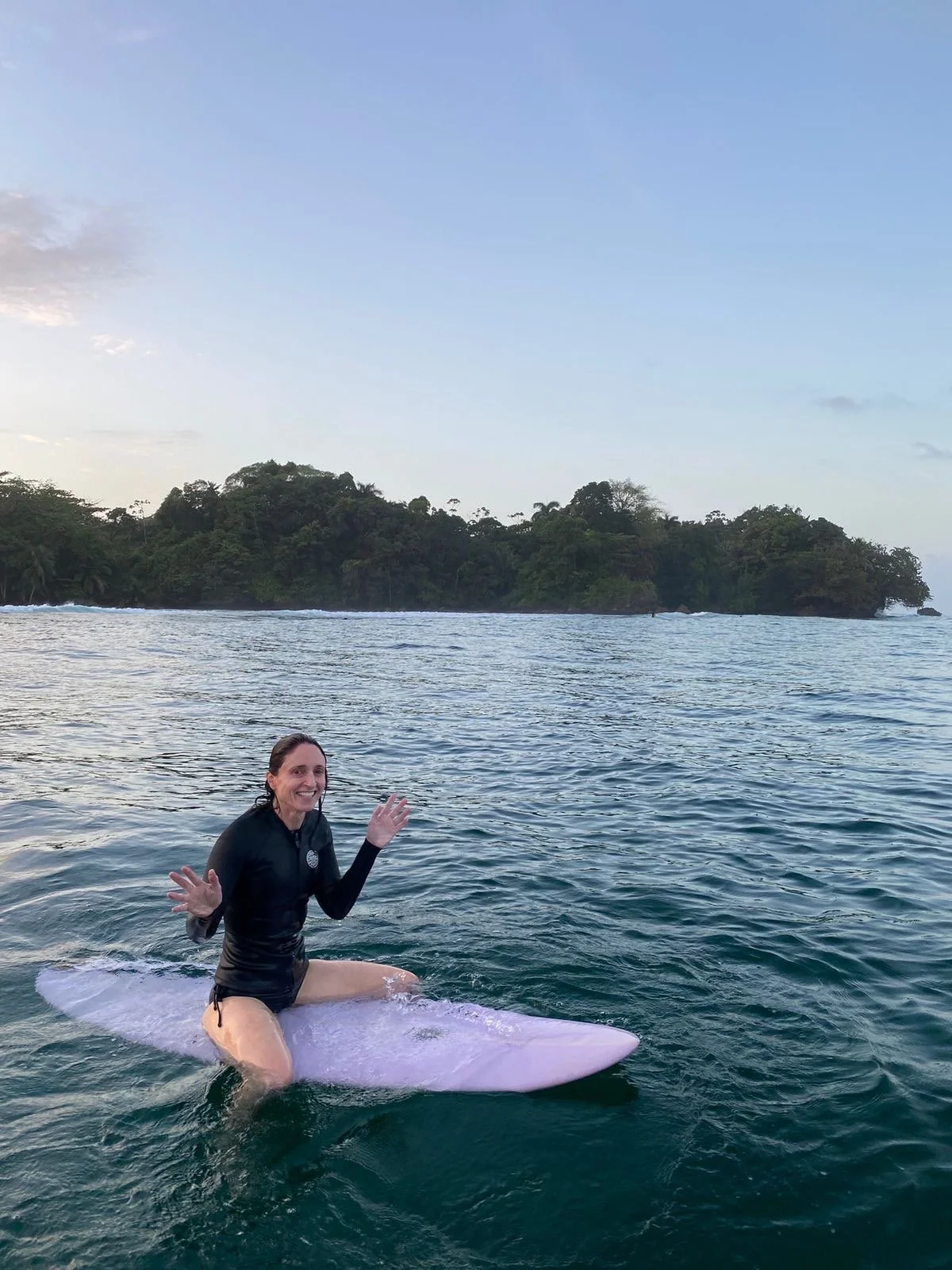 Angie enjoying her time off work.