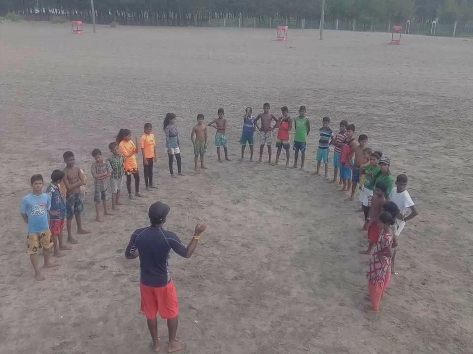Lifeguarding lessons for the Bangladesh Surf Club