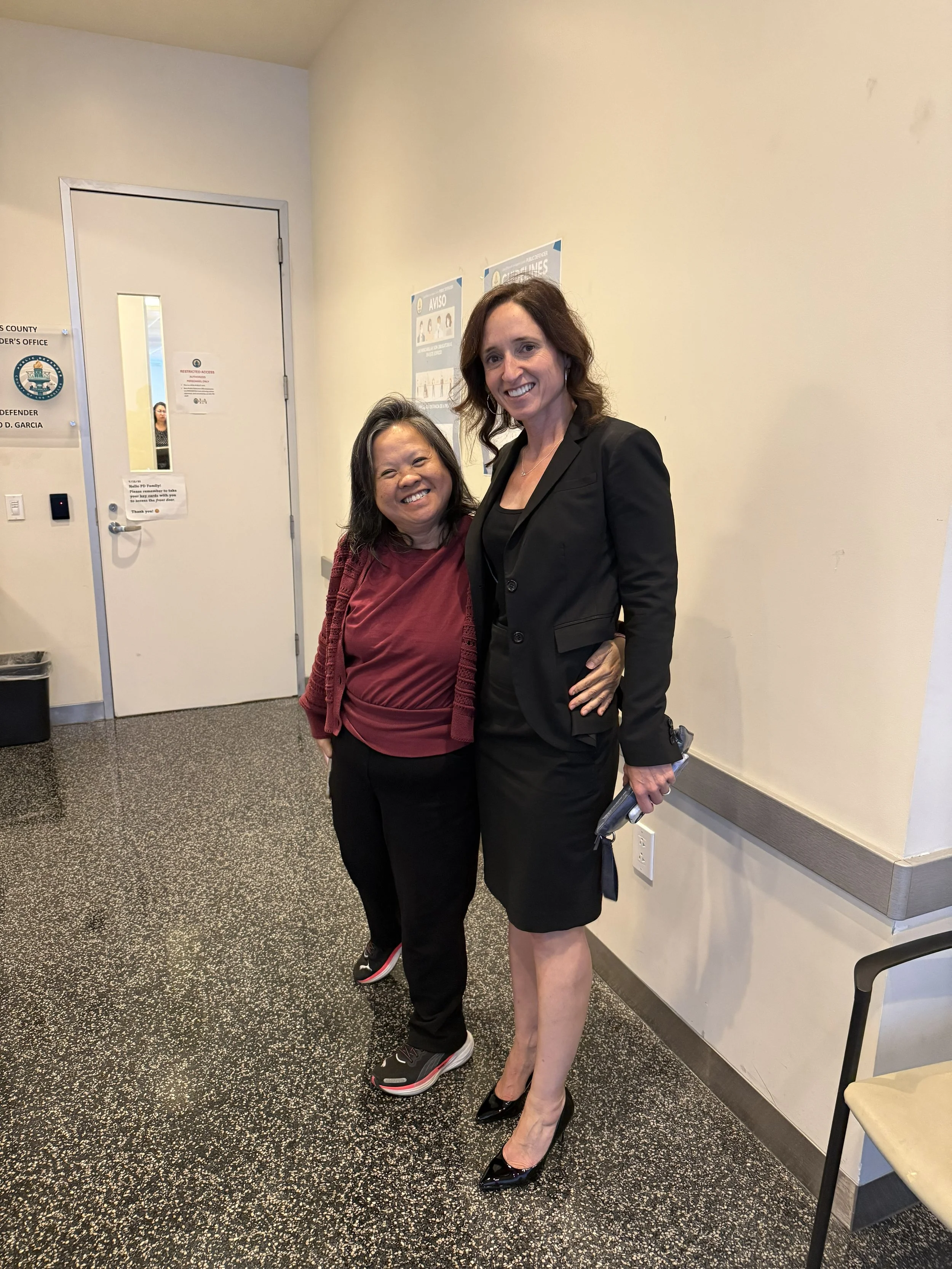 Deputy Public Defender Nga Tu-Mendoza with Angie.