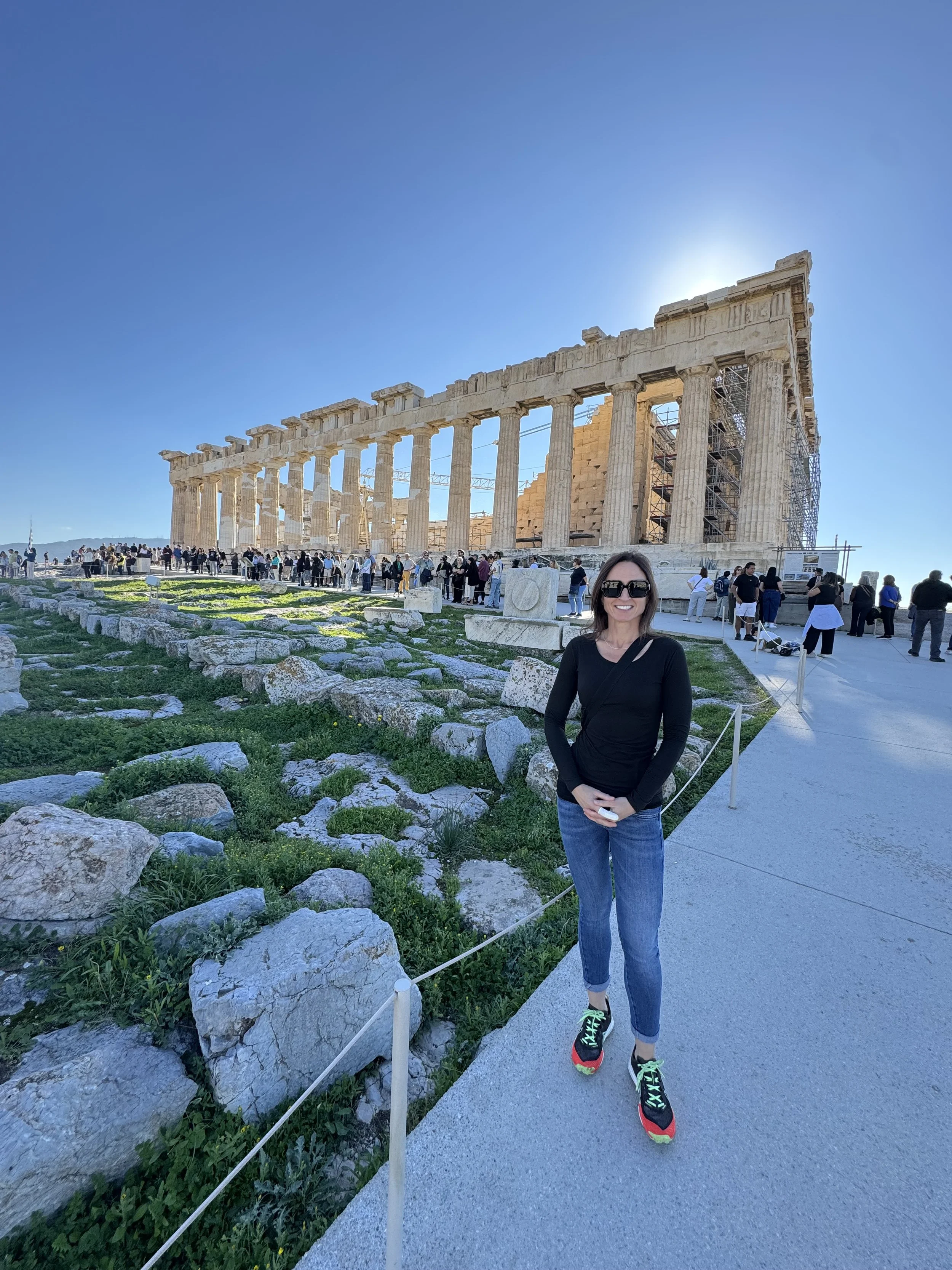 Angie visiting her homeland; if elected she will be the first female Greek American Judge in Los Angeles County.