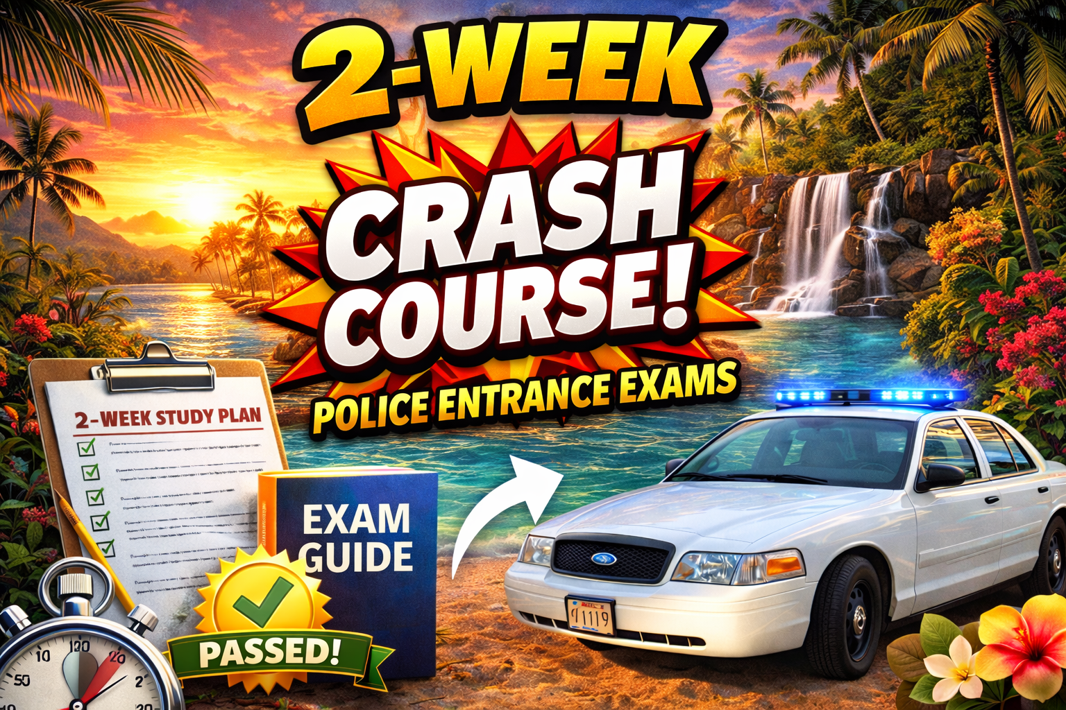 2-Week Crash Course Study Plan for Police Entrance Exams