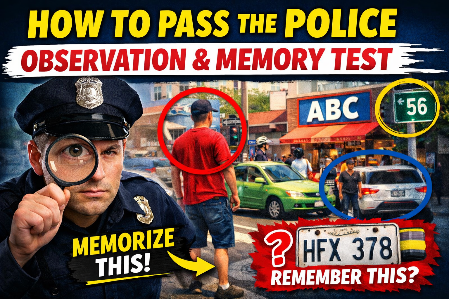 How to Pass the Police Observation and Memory Test