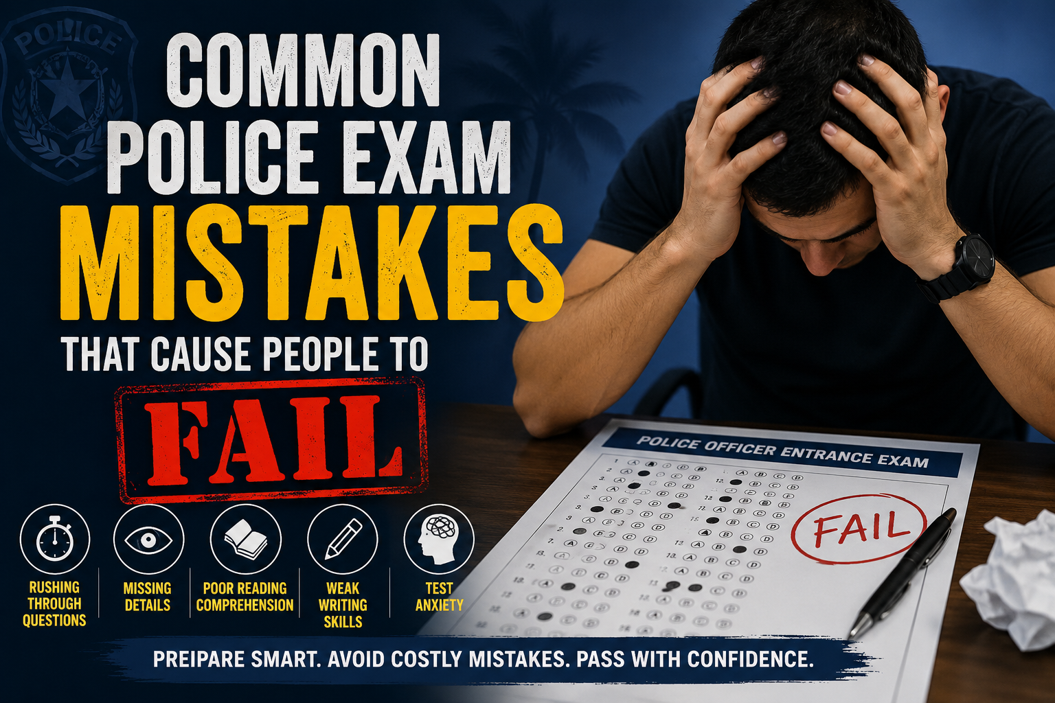 Common Police Exam Mistakes That Cause People to Fail