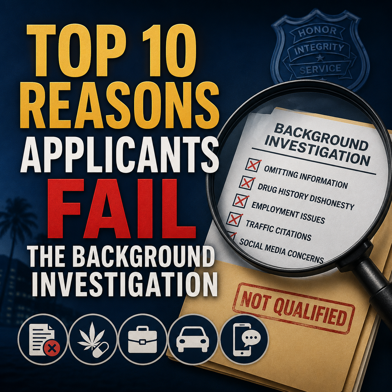 Top 10 Reasons Applicants Fail the Background Investigation (Personal History Statement)