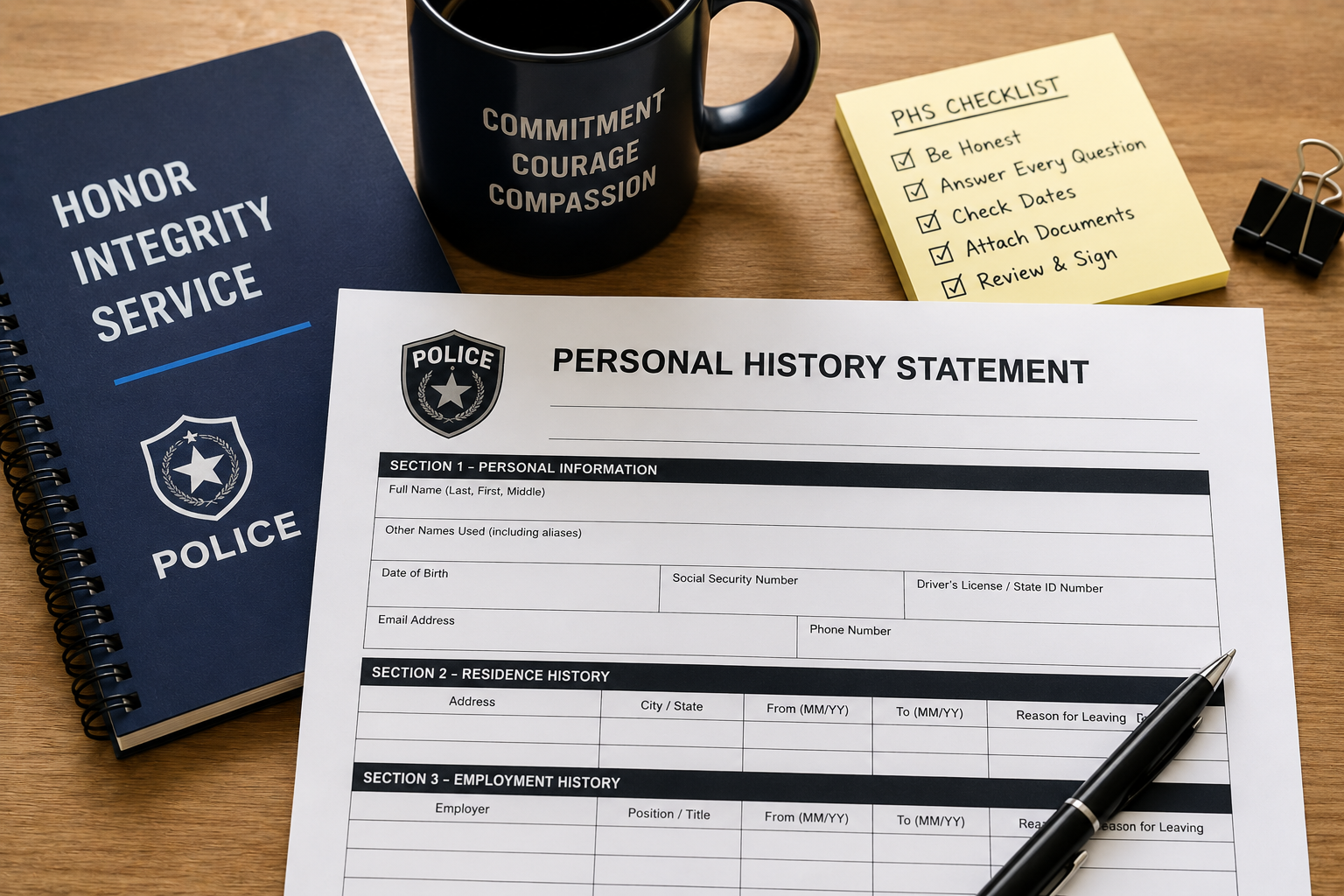 How to Complete a Personal History Statement (PHS)
