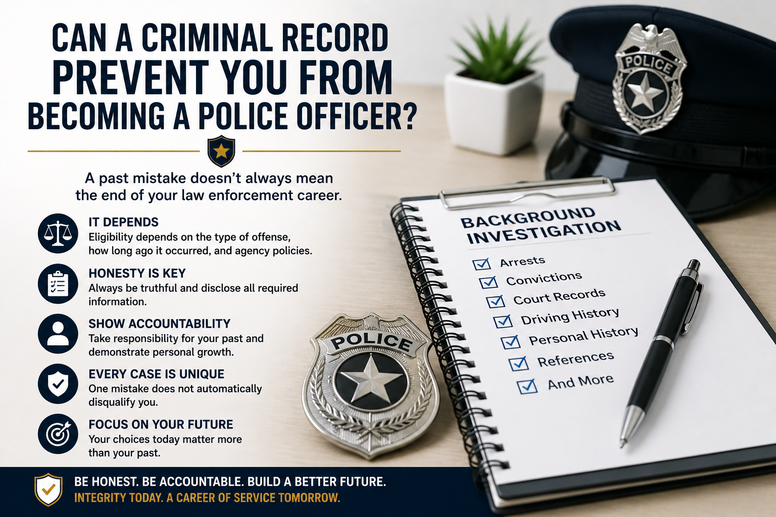 Can a Criminal Record Prevent You From Becoming a Police Officer?
