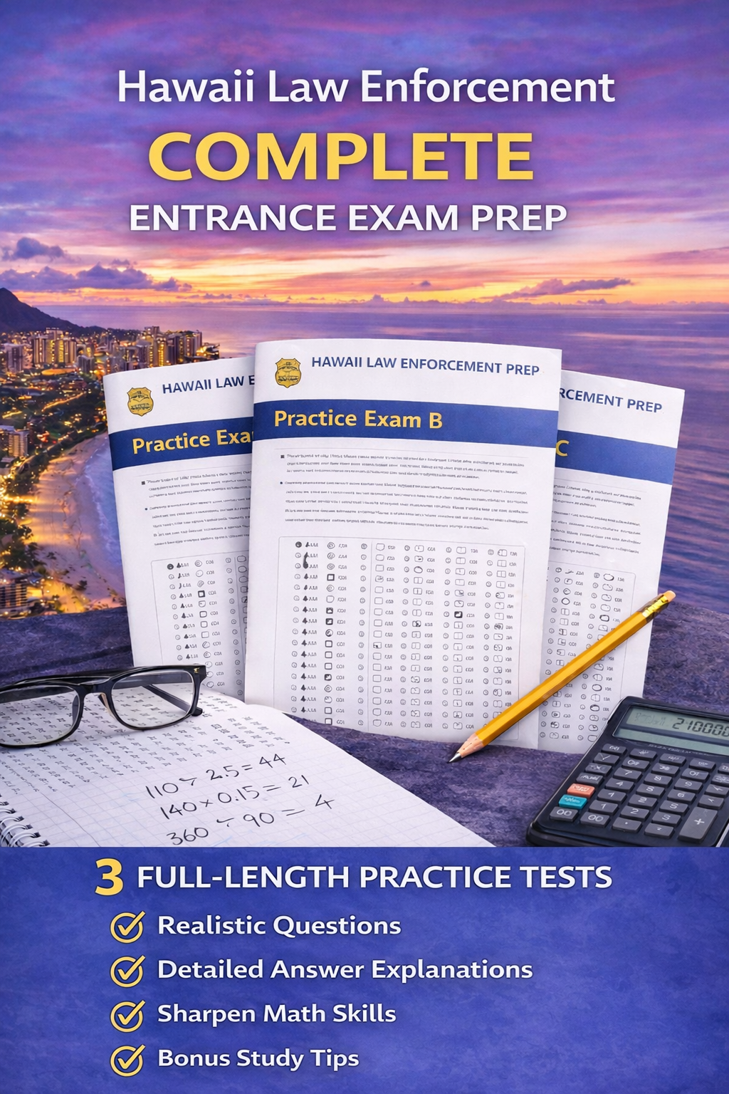 Hawaii Law Enforcement Entrance Exam Prep Bundle
