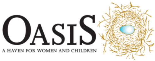 OASIS logo with a bird's nest containing an egg to the right of the text