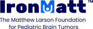 Logo of Iron Matt with slogan 'The Matthew Larson Foundation for Pediatric Brain Tumor'