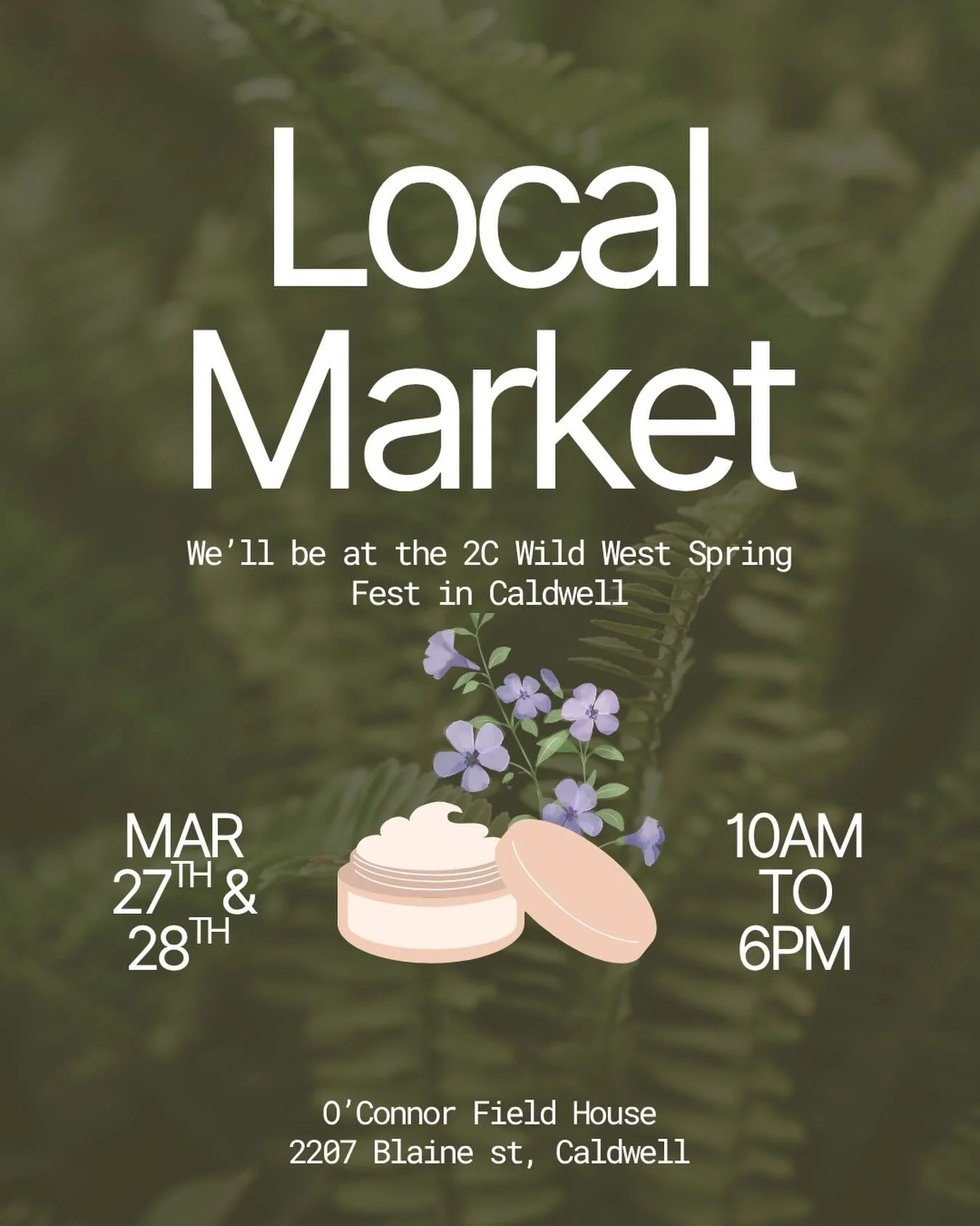 Catch us this weekend out in Caldwell sharing a booth with @livin_in_lids for the 2C Wild West Spring Fest!! 🌿🪩💗 

Friday &amp; Saturday 
10am-6pm 
2207 Blaine st Caldwell, ID

#tallow #naturalskincareproducts #beeftallow #nontoxicskincare #smallb
