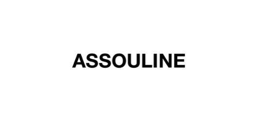 Text that reads 'ASSOULINE' on a plain background.