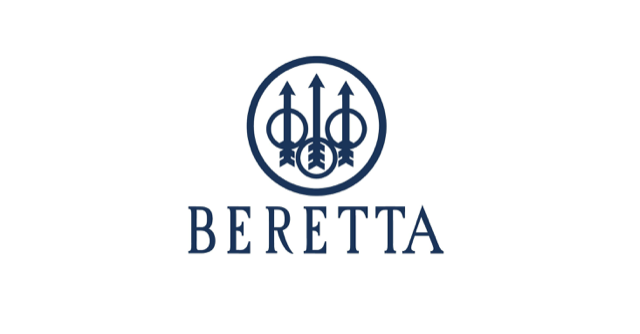 Beretta logo featuring three arrows and a peace symbol inside a circle with the text 'Beretta' below