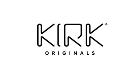 The logo of KIRK Originals in black text on a white background.